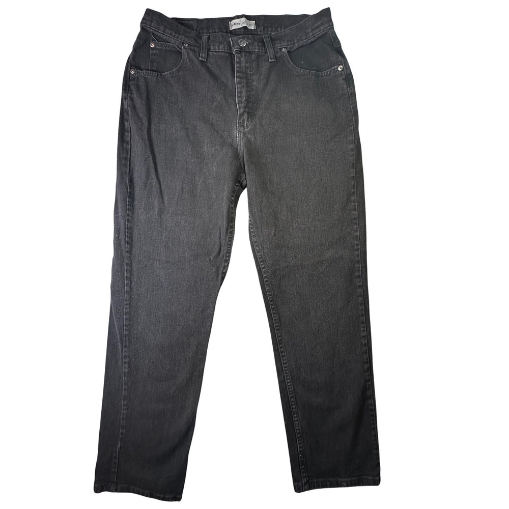 Riders Relaxed Fit Jeans Faded Black Denim Straight Leg Casual 12 M Streetwear